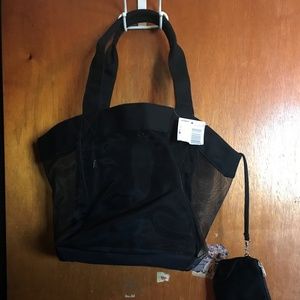 Joe Boxer Mesh Beach Tote Black